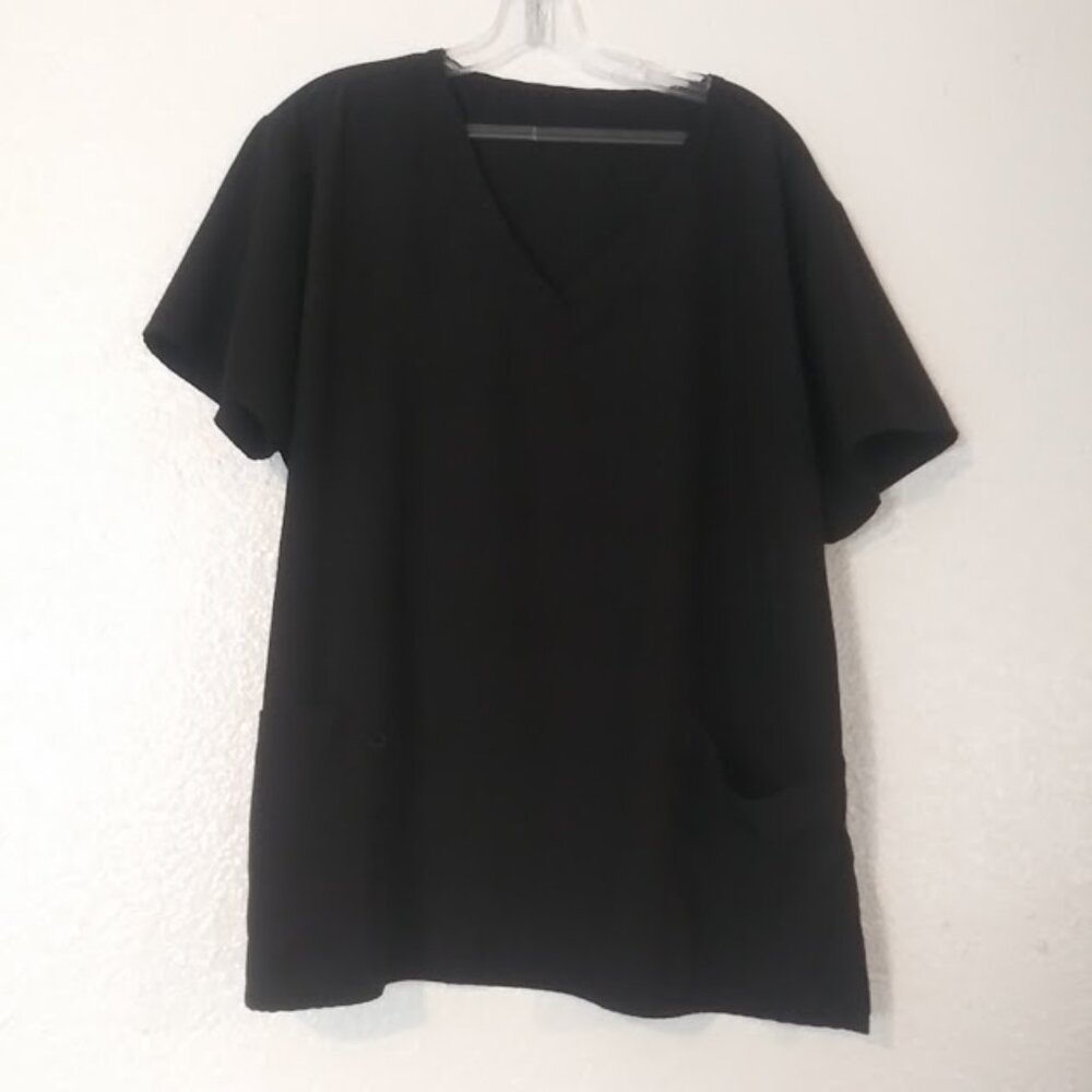 GT performance women's size 2X black V-neck medical nursing scrub